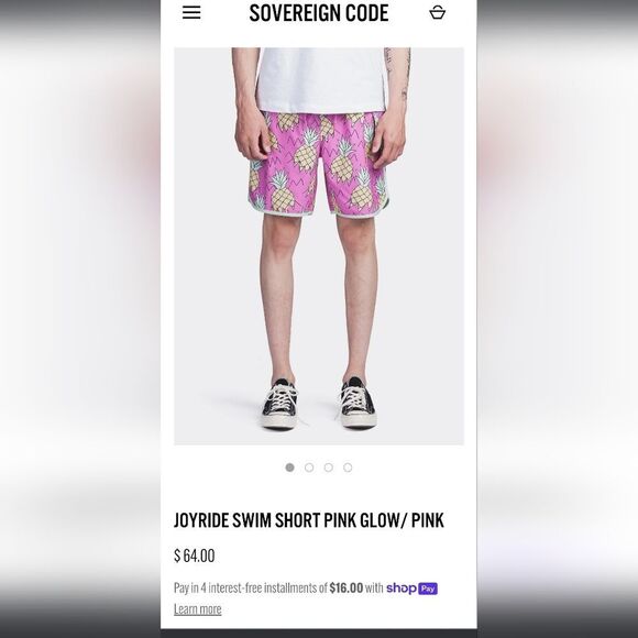 NWOT! Sovereign Code Swim Trunks Size L! - Picture 1 of 4